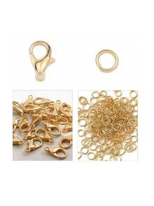 150pcs/300pcs Lobster Clasp Connector Rings Set, Suitable For Handmade DIY Jewelry Bracelets, Necklaces, Earrings And Other Accessories, Craft Connector Clasp Parts - Multicolor - View 17