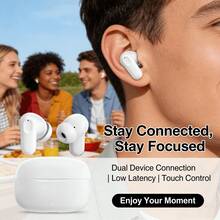 True Wireless Earbuds - Compatible With Apple And Android, Built-In Microphone, Sweat-Resistant, Up To 24 Hours Battery Life - White, Earphones > Wireless, Airbud's, Earbuds, Headphones - White - View 5