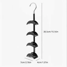 1pc 360° Rotating Bag Hook, 4-Tier Multifunctional Scarf Hanger, Non-Slip Organizer For Scarves, Ties, And Belts; Bedroom Closet Organizer, Over-The-Door Hook, Stainless Steel Non-Marking Wardrobe Storage Rack - Multicolor - View 11