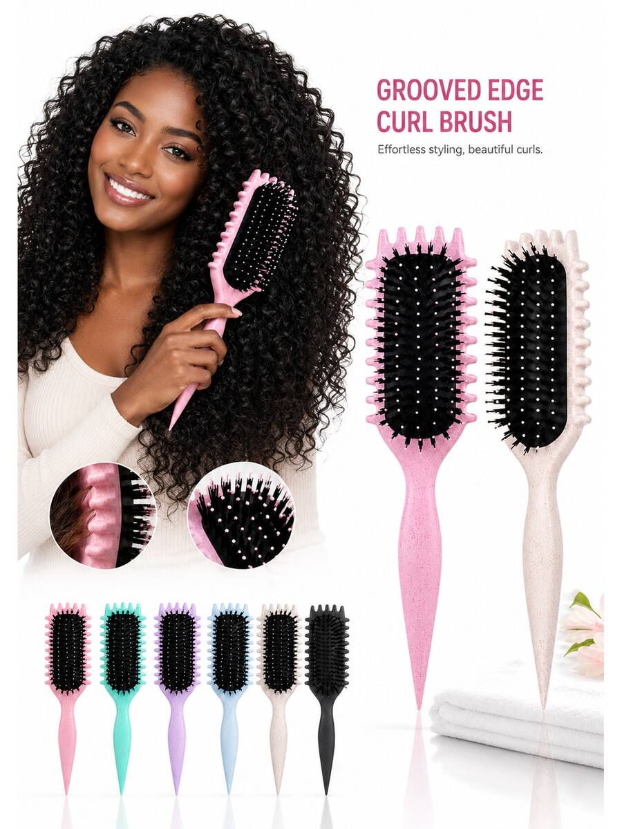 Multi-Color Wet/Dry Dual-Use Shower Hair Comb, Multi-Function Detangling And Parting Comb With Grooved Edge Design, Suitable For Curly And Straight Hair, Bathroom Use, Wet/Dry Hair, Daily Styling, Home, Travel And Daily Hair Care