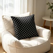 1 PC Sarung Bantal Motif Polkadot Kecil Modern, Sarung Bantal Dekorasi Dua Sisi, Cetak Digital, untuk Sofa Sofa Ruang Tamu Kamar Tidur Dekorasi Rumah - Hitam dan Putih - View 10