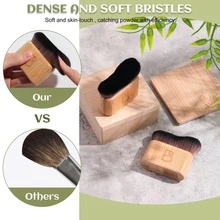 BS-MALL 2PCS Body Tanning Brush Large Cover Foundation Contour Cosmetic Body Shimmer Kabuki Brush For Self Tanner - Ginger - View 3