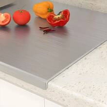 1pc Stainless Steel Cutting Board, Durable And Mold-Resistant, Essential Kitchen Tool For Home Cooks And Cooking Enthusiasts. Suitable For Cutting Meat, Cheese, Bread, Vegetables And Fruits, Also A Great Home Gift - Silver - View 5