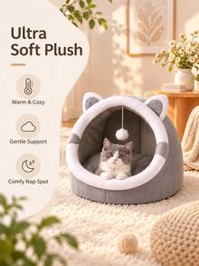 1pc Pet Mat Winter Plush Warm Dog Blanket All Season Use Cat Mat Dog Mat Dual Use Pet Cushion Sofa Pad - Multicolor - View 8