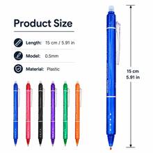 13pcs/Set 2 Packs Retractable Erasable Gel Pen Set With 10 Refills & 1 Eraser, 6 Color Options, Smooth Writing Refillable Pens For Students, School, Office, Note Taking, Homework, Journaling & Everyday Writing - Multicolor - View 11