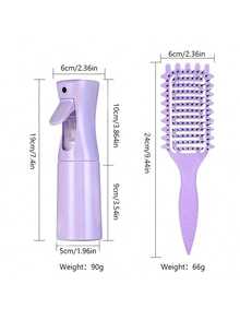 Set Alat Penata Rambut 2 Buah, Sisir Multifungsi, Botol Semprot, Sikat Rambut, Perlengkapan Perawatan Rambut Profesional, Cocok Untuk Wanita di Rumah dan Salon, Hadiah Natal dan Hari Valentine - Versi yang ditingkatkan - View 10