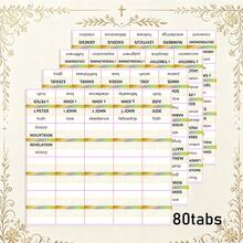 80Tabs Golden Bible Index Tabs, 66 Old &New Testament Tabs With Summary Words+14 Blank Index Tabs For Bible Study Journaling,Self‑Adhesive Bible Book Mark Labels, Christian Gift For Christmas Thanksgiving Bible Journaling Study. - Gold - View 6