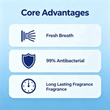 Portable Mouthwash: Gentle Alcohol-Free, Contains Powerful Odor-Neutralizing Active Ingredients, Targets Breath Odor Source Instantly, One Cup Per Use, Keeps You Confident All Day - Mint - View 4
