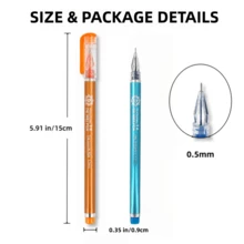 12 Colors Diamond Tip Art Markers, Smooth Drawing Pens, Suitable For Journaling, Doodling, Note-Taking, Scrapbooking, Greeting Card Making And DIY Crafts - Rhinestone Colorful Neutral Pen - View 7