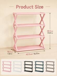 Multi-Layer Shoe Rack With Dust Cover, Space-Saving Freestanding Shoe Storage Organizer, Compact Storage Rack Suitable For Entryway, Dorm, Apartment, Bedroom And Closet, Easy Assembly Shoe Cabinet, Suitable For Sneakers, Slippers And Daily Home Storage And Organization - Multicolor - View 10