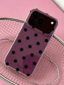 Cute Polka Dot Pure Color Phone Case Compatible With IPhone 18 Pro Max 18 Pro 17 Pro Max 17 Pro 17 16 Pro Max 16 Pro 16 15 Pro Max 15 Pro 15 14 Pro Max 14 Pro 14 13 Pro Max 13 Pro 13 12 Pro Max 12 Pro 12 11 Simple Protection Soft Cover Cases ﻿ - Cherry Red - View 2