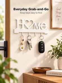 1pc Fashionable Metal Key Hook - Wall-Mounted Key Storage Rack Wall Decor Bathroom Storage Minimalist Modern Party Home Decor - Suitable For Living Room, Bedroom, Hallway, Office And Other General Areas - Multicolor - View 7