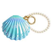 Set Cermin dan Sisir Lipat Portabel 2-in-1 Berbentuk Cangkang, Cermin Rias Mini dengan Liontin Mutiara, Aksesori Kecantikan Perjalanan yang Lucu, Cocok untuk Hadiah Natal, Souvenir, Perlengkapan Perjalanan, Kualitas Terjangkau - MultiWarna - View 12
