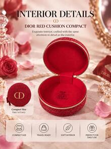 Dior Red Padded Bag, 15*11*8cm, Lightweight, Easy To Carry, For Daily Essentials, Minimalist Design, Red Premium Lining, High-Quality Fabric, Suitable For Travel Storage. - Red - View 7