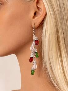 Christmas Colorful Light Pendant Earrings, Fashionable & Exquisite Christmas Earrings, Gift For Friends, Holiday Gift - Style 7 - View 5