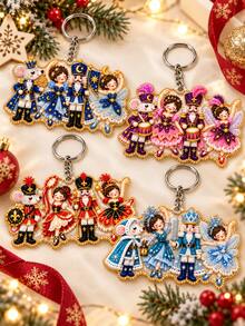 Gantungan Kunci Nutcracker Natal 2D, Gantungan Kunci Natal, Gantungan Pohon Natal Figur Prajurit Statis, Liontin Tas Nutcracker Menari, Cocok untuk Dekorasi Meja, Hadiah Liburan Kreatif untuk Kekasih, Teman dan Keluarga, Hadiah Natal Terbaik - beraneka warna - View 6