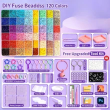 Premium Perler Beads Girl Handmade DIY Material Kit Set Fusion Bead Toy 2000pcs+ Full Tool Set - Perfect Gift - Birthday Gift - Ideal Gift - Surprise Gift - Holiday Gift - Couple Gift - Halloween Gift - Christmas Gift - Game Enthusiast Exquisite Gift - Gift - Iron Not Included - Multicolor - View 13