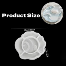海洋貝殼波浪樹脂矽膠模具，柔軟樹脂水泥石膏模具，適用於 DIY 航海風飾品、小裝飾品、托盤、鑰匙收納盤、香氛蠟燭台，聖誕萬聖節海灘居家桌面裝飾手工 DIY 材料 - 賣的是模具 - 查看 4