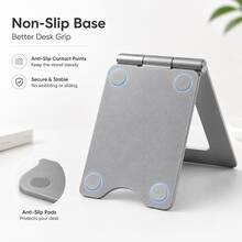 Portable Foldable Aluminum Alloy Phone & Tablet Stand, 180° Adjustable Desktop Phone & Tablet Holder, Compact Non-Slip Phone Base, Suitable For Desktop And Travel Use - Multi-color - View 2