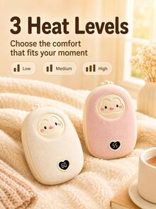 Portable Rechargeable Hand Warmer, Compact Rechargeable Handheld Heater, Cute Winter Pocket Warmer, Gift For Women And Girls - Normal - View 5
