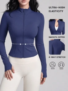 Women Jackets - Navy Blue - View 4