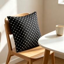 1 PC Sarung Bantal Motif Polkadot Kecil Modern, Sarung Bantal Dekorasi Dua Sisi, Cetak Digital, untuk Sofa Sofa Ruang Tamu Kamar Tidur Dekorasi Rumah - Hitam dan Putih - View 8