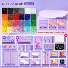 Premium Perler Beads Girl Handmade DIY Material Kit Set Fusion Bead Toy 2000pcs+ Full Tool Set - Perfect Gift - Birthday Gift - Ideal Gift - Surprise Gift - Holiday Gift - Couple Gift - Halloween Gift - Christmas Gift - Game Enthusiast Exquisite Gift - Gift - Iron Not Included - Multicolor - View 16