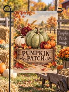5 Designs Fall Decor Garden Flag Set, Pumpkin Harvest Maple Leaf Sunflower Lantern Welcome Pattern, Rustic Farmhouse Outdoor Yard Flag For Porch Lawn Garden Decoration, Thanksgiving Seasonal Home Decor - A - View 7
