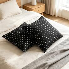 1 PC Sarung Bantal Motif Polkadot Kecil Modern, Sarung Bantal Dekorasi Dua Sisi, Cetak Digital, untuk Sofa Sofa Ruang Tamu Kamar Tidur Dekorasi Rumah - Hitam dan Putih - View 6