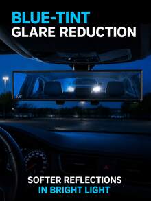 1pc Wide Angle Clip-On Car Rearview Mirror, Panoramic Interior Rearview Mirror Extension, Easy Installation Accessory, Suitable For Daily Commute, Travel And Road Trips, Birthday, Father's Day And Christmas Gift For Drivers - A - View 7