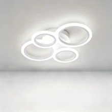 1PC Modern Minimalist Black LED Ultra-Thin Ceiling Light, 4000K Neutral White Light Lighting Fixture, 220-240V Luxury Creative Design Multi-Ring Combination Shape, Suitable For Bedroom, Kitchen, Living Room, Office, Hallway, Study - one-size - View 1
