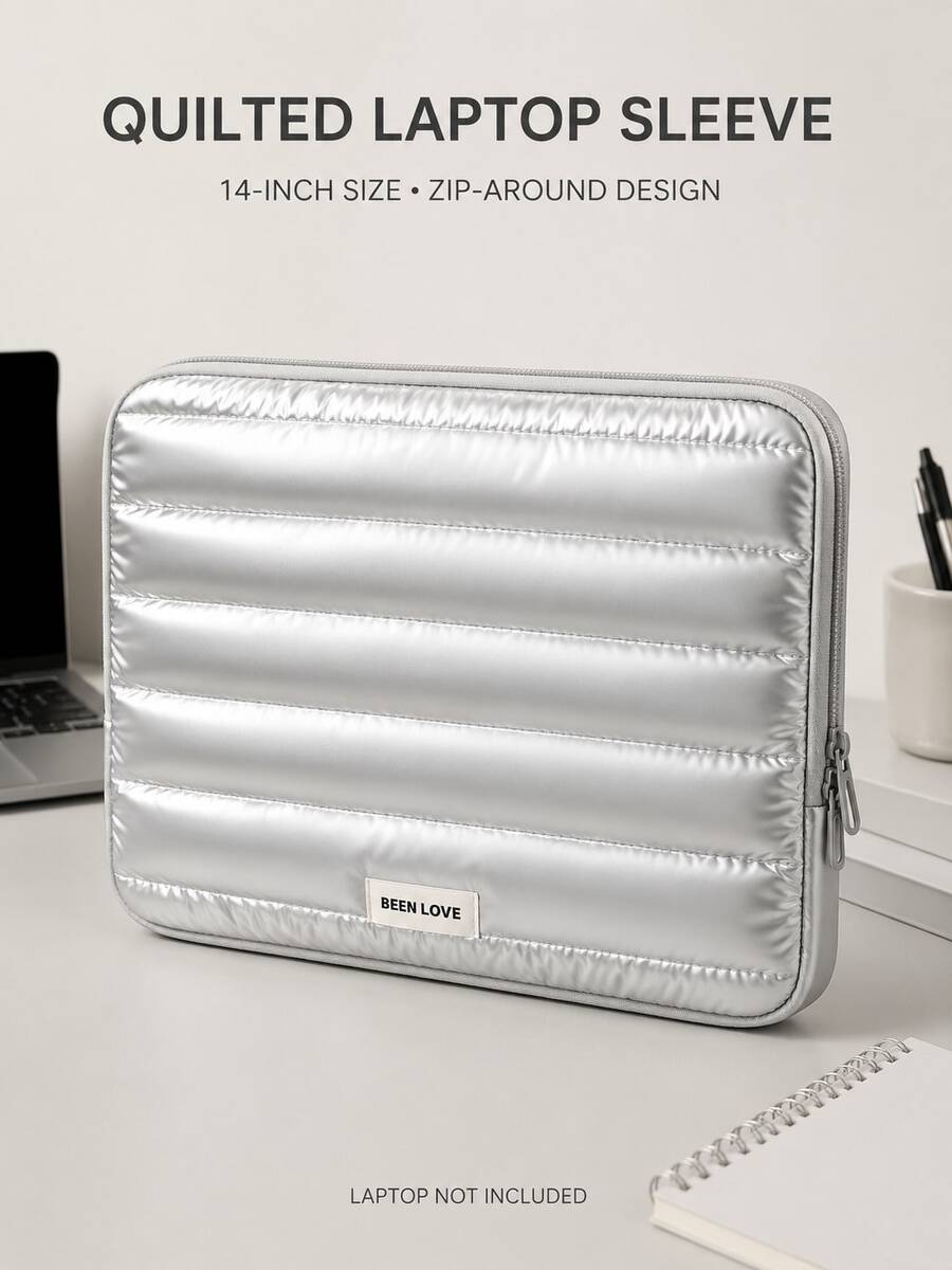 1pc Portable Laptop Bag, Zipper Shockproof Tablet & Laptop Sleeve, Lightweight Business Travel, College, Office User Briefcase - Multicolor - View 1