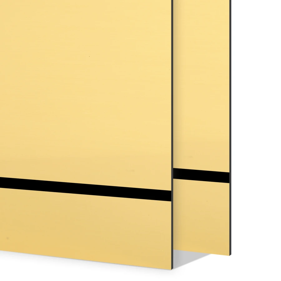 4pcs 12''x8'' Customized Personalized Signs For Home Office (Brushed Gold Panel Carved Black) - Black - View 1