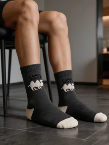 1/5/10 Pairs Random Men's Autumn/Winter Warm Socks, Comfortable Casual Socks, Suitable For Home Floor Socks, Running, Fitness, Exercise - Multicolor - View 8