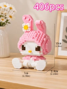 3 Styles Sanrio Building Block Set, My Melody, Hello Kitty, Kuromi Building Blocks, Assembly Building Block Toys, Suitable For Teenagers, DIY Assembly Educational Toys, Desktop Decor, Office, Home Decor, Collection Display Decor, Creative Gift For Girls, Students, Birthday Holiday Gift Choice, Back To School, Halloween, Christmas - Multicolor - View 8