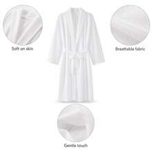 Disposable Bathrobe Unisex Long Portable Hotel Bathrobe Travel Towel Set Suitable For All Seasons Travel And Business Trips 1pc/2pcs/4pcs/6pcs Optional - White - View 8