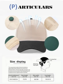 1 buah Topi Baseball "LA" Fashion Pria, Topi Matahari yang Bernapas dan Dapat Diatur, Cocok untuk Aktivitas Luar Ruangan dan Perjalanan - beraneka warna - View 2