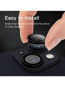CASECOPS 1套/3片黑色相機鏡頭保護膜，相容 iPhone 15 Pro/15 Pro Max/17/17 Pro/17 Pro Max/17 Air/18 Pro/18 Pro Max，9H 鋼化玻璃相機鏡頭蓋螢幕保護貼，金屬單環設計，適用於 6.9 吋 17 Pro Max 和 6.3 吋 17 Pro - 黑色3 - 查看 5