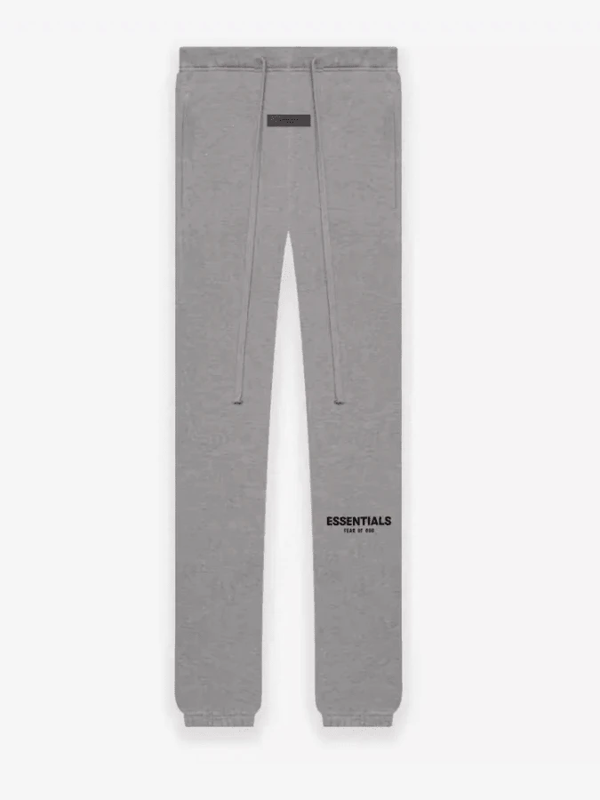 Fear Of God ESSENTIALS SS22 Dark Oatmeal Fleece Jogger Sweatpants, Relaxed Fit Drawstring Elastic Cuff Streetwear Trousers, For Daily Outing - DARK OATMEAL - View 1