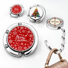 Multi-Purpose Foldable Handbag Hanger For Table, Portable Purse Hook With Christmas And Zodiac Sign Designs, Durable Metal Bag Holder For Desk, Restaurant, Cafe And Travel, Perfect Christmas Gift For Women, Great Stocking Stuffer For Her - Multicolor - View 2