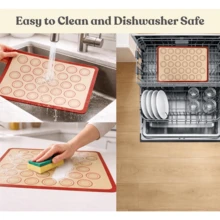 2pcs Macaron Silicone Baking Mat, Non-Stick Baking Mat, 30-Circle Macaron Baking Mat, Heat-Resistant Oven Liner, Suitable For Cookies, Pastries, Bread, Pizza - View 12