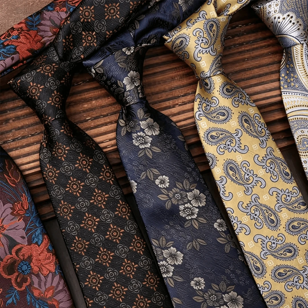 Men's Floral/Paisley Exquisite Jacquard Tie 8cm Hand-Tied Business Formal Banquet Wedding Suit Accessory Multi-Color - Multicolor - View 1