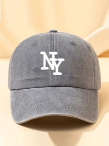 1件 NY字母刺繡棒球帽 可調節防曬帽，適合春秋旅行、海灘度假 - 棒球帽 - 查看 11