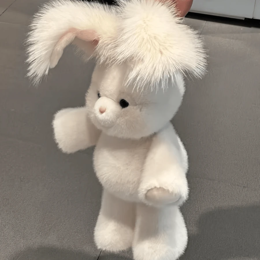 BLUESLEMON Boneka Kelinci Putih Lucu dengan Telinga Terkulai, Boneka Hewan Kelinci Berlari, Dekorasi Rumah, Dekorasi Kamar, Hadiah Ulang Tahun, Hadiah Natal, Hadiah Liburan, Hadiah untuk Teman dan Keluarga, Hadiah Halloween, Hadiah Paskah - MultiWarna - View 1