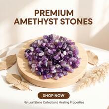 100g Natural Amethyst Crushed Stone - Irregular Pebbles For Mini Aquariums, Succulents, Terrariums & Vase Filler - A - View 6