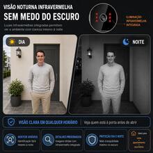 Kit de Campainha de Vídeo HD Sem Fio - Tela IPS de 4,3 Polegadas,Resolução 5MP,Visão Noturna, Interfone Bidirecional, Detecção de Movimento,Ideal para Segurança de Villas, Casas, Escritórios e Apartamentos.Visão Noturna Infravermelha, Intercomunicador Bidirecional, Sem Fios para Casa e Apartamento - Preto - Visão 9