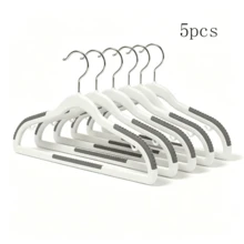 10pcs Wide‑Shoulder Thick Non-Slip Traceless Clothes Hangers, Wet & Dry Dual‑Use Non‑Slip Hangers, 360° Swivel Hook, Space‑Saving Closet - Multicolor - View 10