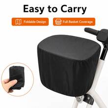 1pc Black Extra Large Electric Scooter Front Basket Rain Cover, Universal Waterproof Bag For Electric Bike, Motorcycle, Bicycle, Battery-Powered Scooter Basket - Bicycle Basket Rain Cover - View 8