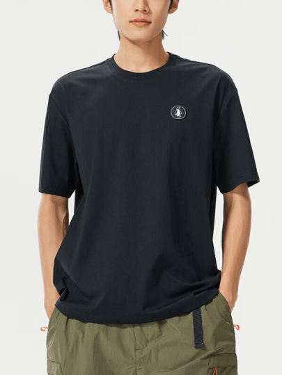 CAMEL CROWN Unisex Summer Short Sleeve T-Shirt, 3-Way Protection Comfort Cotton, Versatile Oil-Resistant Breathable Tee