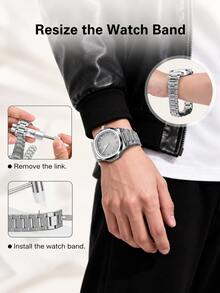 6pcs Watch Band Repair Tool Set, Professional Watch Band Removal Tool, Watch Band Accessories, Watch Accessories, Professional Watch Pin Removal Set, Watch Band Length Adjuster, Watch Chain Removal Tool, Watch Band Pin Removal Tool, Practical Watch Repair Tool Set, Compatible With Most Traditional And Smart Watch Bands, Durable Metal Watch Repair Tool, High-Quality Gift For Professional Watchmakers Or Watch Enthusiasts - Silver - View 5